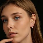 Strieborné náušnice, kvetinka