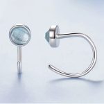 Strieborné náušnice, spinel