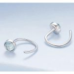 Strieborné náušnice, spinel