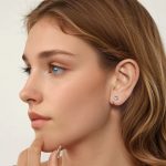 Strieborné náušnice, spinel