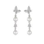 Strieborné náušnice s perlami