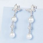 Strieborné náušnice s perlami