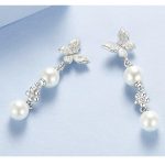 Strieborné náušnice s perlami