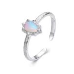 Strieborný prsteň, nastaviteľný