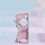 Strieborné kúzlo, srdce s mašľou