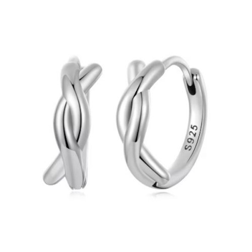 Strieborné náušnice, točené