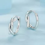 Strieborné náušnice, točené