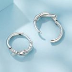 Strieborné náušnice, točené