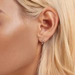 Strieborné náušnice, točené