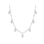 Strieborný náhrdelník s perlami