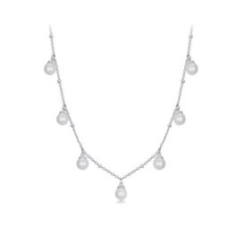 Strieborný náhrdelník s perlami