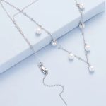 Strieborný náhrdelník s perlami