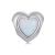 Strieborné kúzlo, srdce s opálom