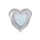 Strieborné kúzlo, srdce s opálom