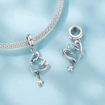 Strieborné kúzlo, srdce s hviezdou