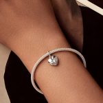 Strieborné kúzlo, srdce s hviezdou