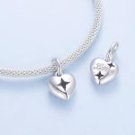 Strieborné kúzlo, srdce s hviezdou