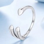 Ezüst gyűrű, szív, állítható méret