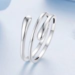 Ezüst gyűrű, nyitott spirál