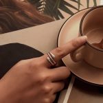 Ezüst gyűrű, nyitott spirál