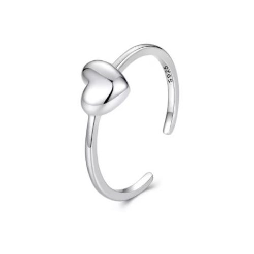 Ezüst gyűrű, minimalista