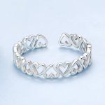 Ezüst gyűrű szívekből