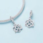 Ezüst charm, kelta csomó