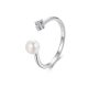 Ezüst gyűrű gyönggyel, állítható méret