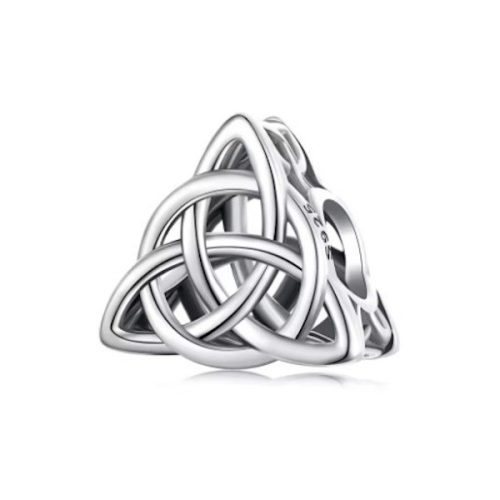 Ezüst charm, kelta csomó