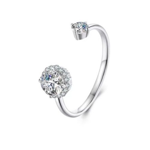 Ezüst gyűrű, nyitott