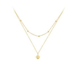 Ezüst nyaklánc szív medállal, arany