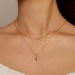 Ezüst nyaklánc szív medállal, arany