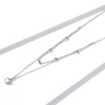 Ezüst nyaklánc szív medállal, ezüst