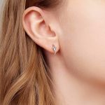 Ezüst fülbevaló, mancs