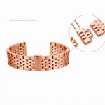 Nemesacél, pillangócsatos óraszíj, rosegold, 18 mm