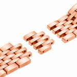 Nemesacél, pillangócsatos óraszíj, rosegold, 22 mm