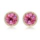 Klasické okrúhle náušnice, ružové