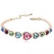 Náramok srdiečko, Multicolor, zdobený kryštálmi Swarovski