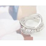 Krížový prsteň, Crystal, zdobený kryštálmi Swarovski, 5.5