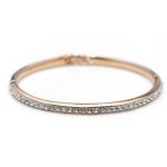 Klasický okrúhly náramok, zdobený kryštálmi Swarovski