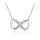 Strieborný náhrdelník s príveskom so znakom nekonečna
