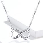 Strieborný náhrdelník s príveskom so znakom nekonečna