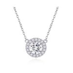 Strieborný náhrdelník s kvetinovým príveskom