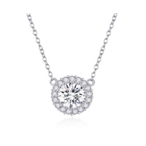 Strieborný náhrdelník s kvetinovým príveskom