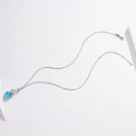 Strieborný náhrdelník, mačka so srdcom