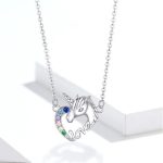 Strieborný náhrdelník s príveskom jednorožca
