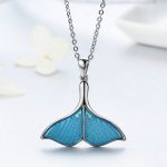 Strieborný náhrdelník, morská panna