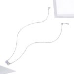 Strieborný náhrdelník s príveskom symbol nekonečna a farebným kryštálom