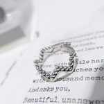 Strieborný prsteň s vlnitými perlami, univerzálna veľkosť