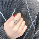 Strieborný prsteň s vlnitými perlami, univerzálna veľkosť